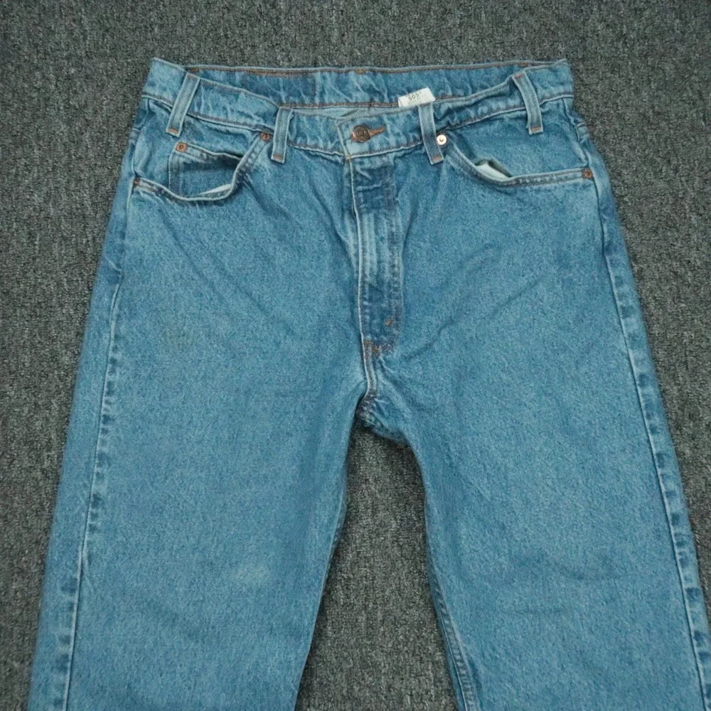 VINTAGE Levis Jeans Mens 33x30 Blue 505 Orange Tab Straight 5‎ Pocket 90s Y2K